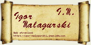 Igor Malagurski vizit kartica